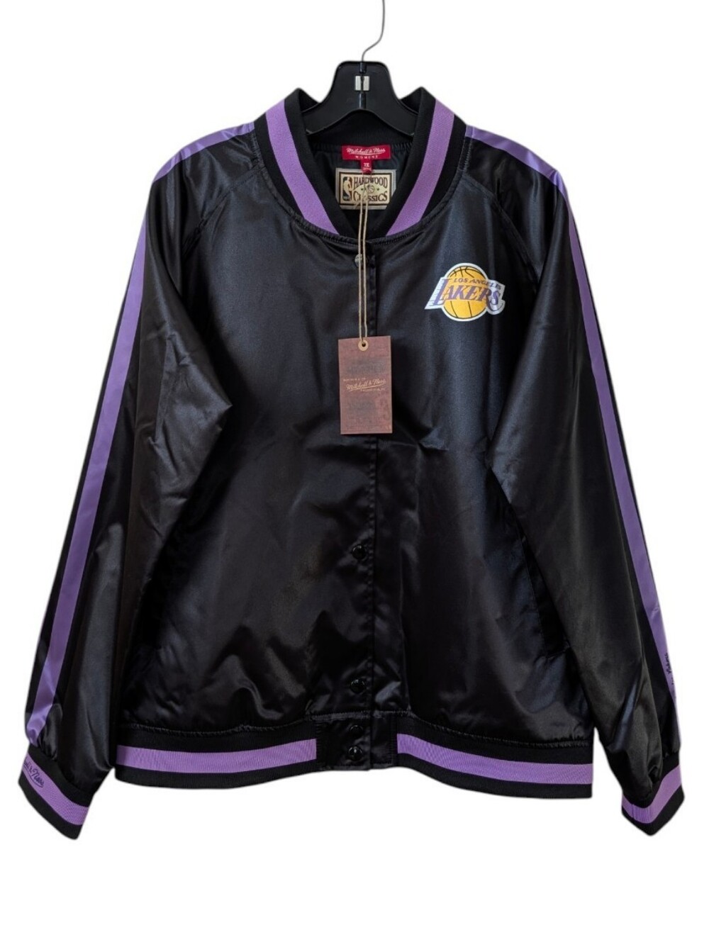 NBA Mitchell & Ness Hardwood Classics Los Angeles Lakers Satin Bomber Jacket 2X